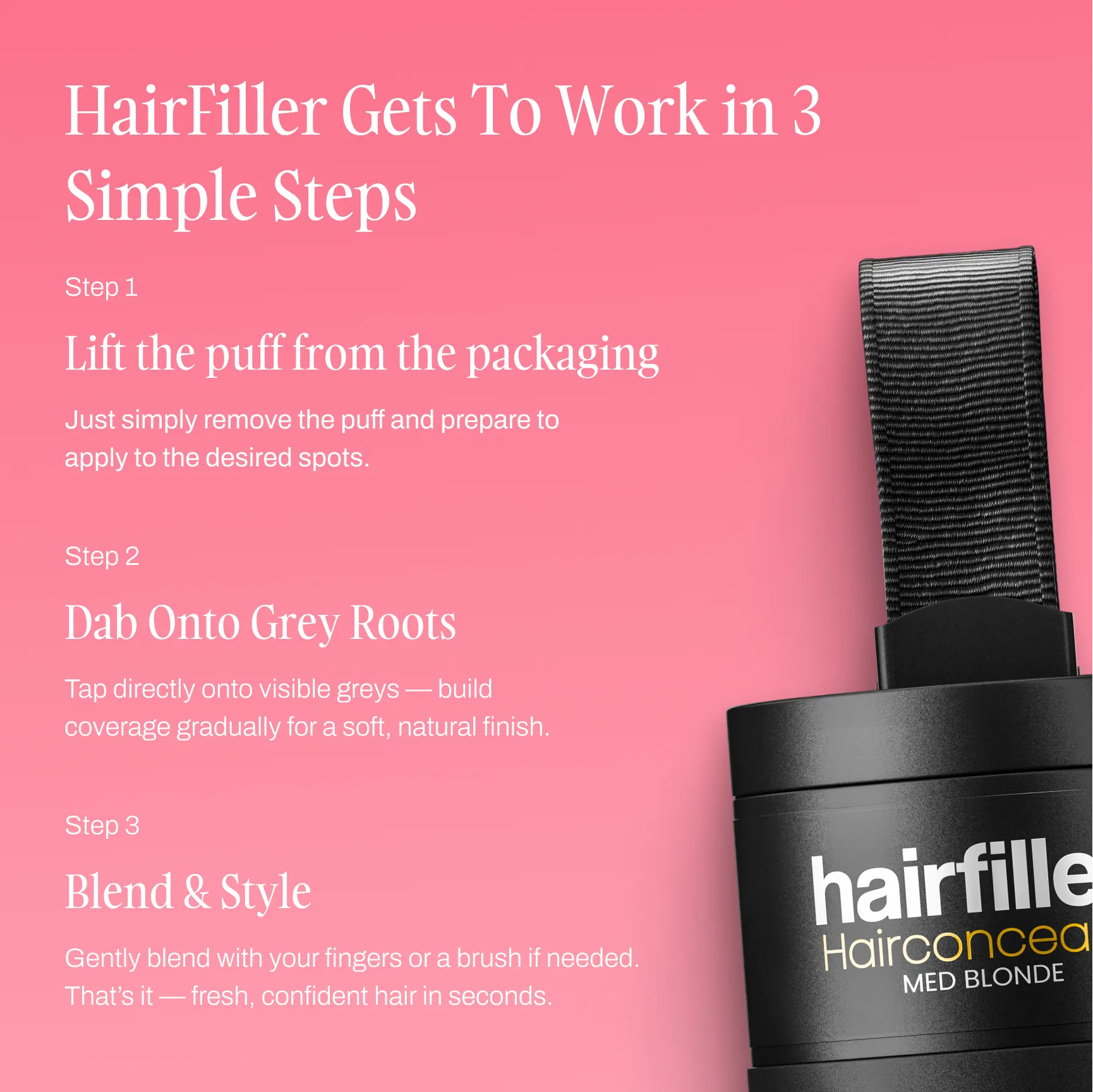 HairFiller Grå Täckning